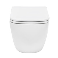 SAT Ergo Ergonomisches Wand-WC 36x52 cm mit SoftClose-Sitz, Wirbelspülung, weiß