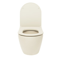 VitrA Project Wand-WC spülrandlos mit SoftClose WC-Sitz, Beige matt