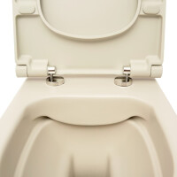 VitrA Project Wand-WC spülrandlos mit SoftClose WC-Sitz, Beige matt