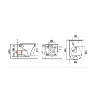 SAT Infinitio Wand-WC-Set spülrandlos WC-Sitz Absenkautomatik inkl. Montageset, Grün matt