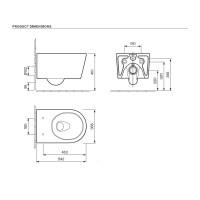 VIGOUR WHITE V4 Wand-WC PowerFlush spülrandlos mit SoftClose TakeOff WC-Sitz, weiß matt