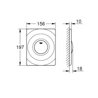GROHE Rapid SL Vorwandelement Urinal-Set + ROCA NEXO Urinal mit SoftClose-Deckel, Betätigungsplatte, Wandwinkel & Urinalsieb, Weiß