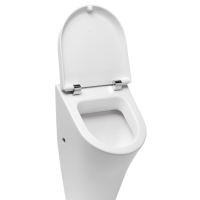 GROHE Rapid SL Vorwandelement Urinal-Set + ROCA NEXO Urinal mit SoftClose-Deckel, Betätigungsplatte, Wandwinkel & Urinalsieb, Weiß