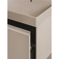 ROCA Ona Badezimmerunterschrank mit Keramikwaschbecken 80 x 64,5 x 46 cm, Sand matt