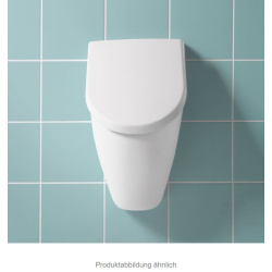 VILLEROY & BOCH Subway Urinal mit SoftClose Deckel & GROHE Wandeinbauspüler mit Betätigungsplatte, weiß