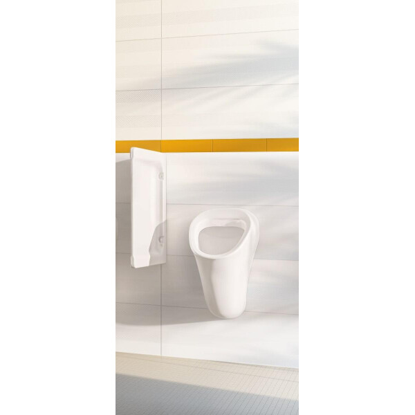 VitrA Urinal Zulauf von hinten Abgang variabel Pissoir mit Montageset, Urinalsieb und Siphon