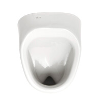 VitrA Urinal Zulauf von hinten Abgang variabel Pissoir mit Montageset, Urinalsieb und Siphon