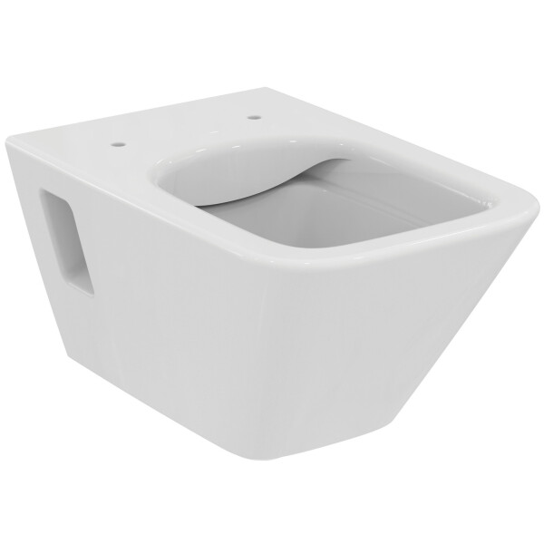 VIGOUR DERBY V3 Edge Wand-WC Tiefspüler spülrandlos mit sichtbarer Befestigung & PflegetectPLUS, weiß