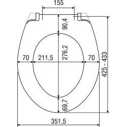VIGOUR Clivia V2 WC-Sitz für Stand-WC ohne...