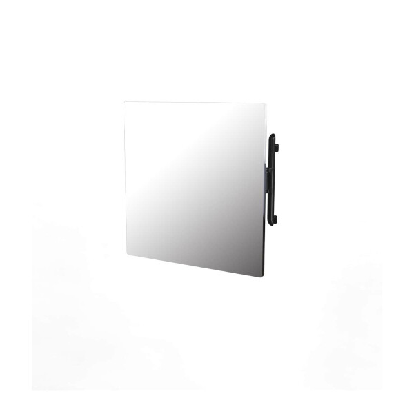 SAT Duschabtrennung Walk-In Dusche 100 cm mit Ablage und Spiegel, Schwarz