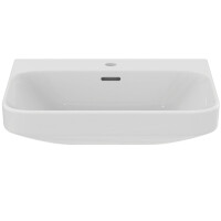 VIGOUR DERBY V3 Waschtisch 55x45cm PflegetectPlus mit Hahnloch und Überlauf, weiß