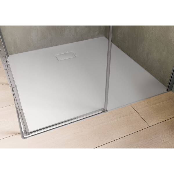 VIGOUR V3 Stahl Rechteckige Duschwanne 120 x 90 x 3,2 cm mit Ablaufdeckel, weiß