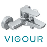 VIGOUR derby V3 Einhand-Aufputz-Badebatterie ohne Brausegarnitur, verchromt