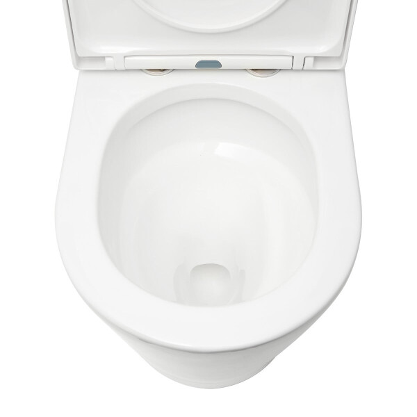 SAT Brevis Stand-Kombi-WC mit Tornado-Spülung Wasseranschluss links/rechts spülrandlos und Vario-Abgang, weiß