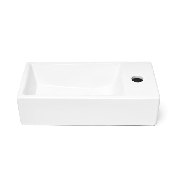 Swiss Aqua Technologies Brevis Handwaschbecken 40,5 cm x 20,5 cm, weiß