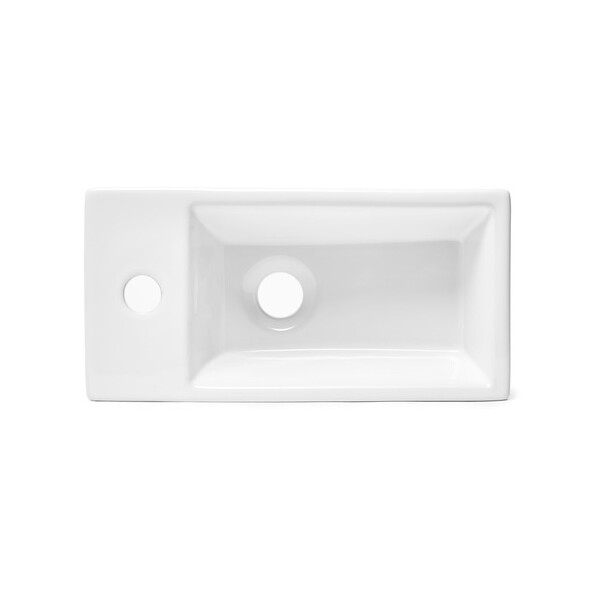 Swiss Aqua Technologies Brevis Handwaschbecken 40,5 cm x 20,5 cm, weiß