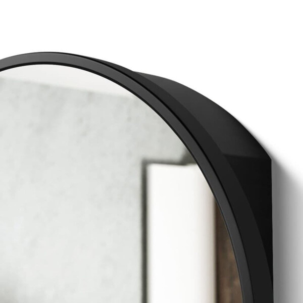 SAT Spiegelschrank mit LED-Beleuchtung und Sensor IP44 Ø60 cm Metall, schwarz matt