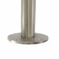 Euroshowers Extended Außendusche Edelstahl 316 Kalt-/Warmwasser mit Kopf- und Handbrause 230 cm, Edelstahl