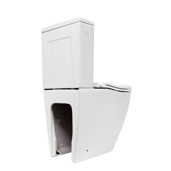 SAT Ergo WC-Kombination mit ergonomischer Sitzform und Wirbelspülung, weiß