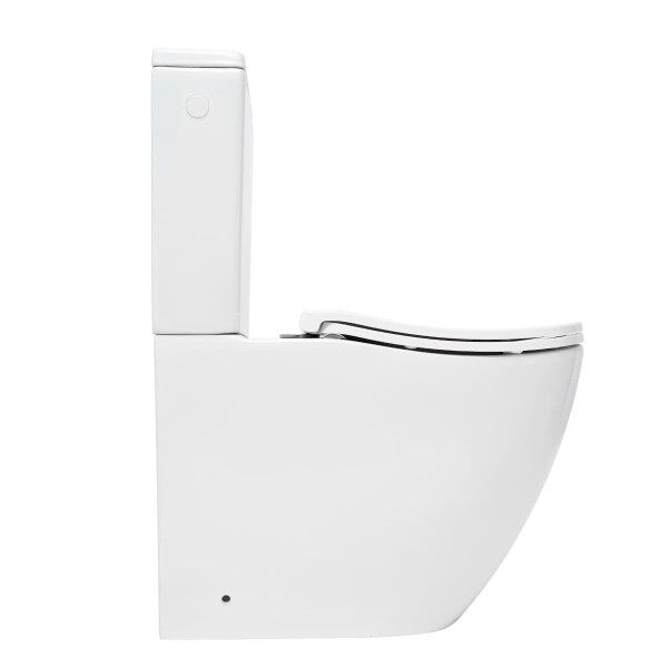 SAT Ergo WC-Kombination mit ergonomischer Sitzform und Wirbelspülung, weiß