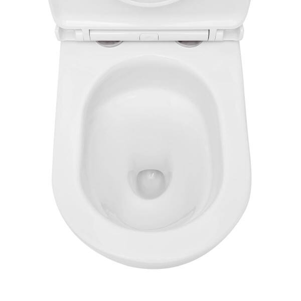 SAT Ergo WC-Kombination mit ergonomischer Sitzform und Wirbelspülung, weiß