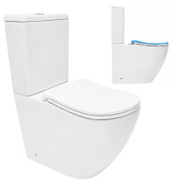 SAT Ergo WC-Kombination mit ergonomischer Sitzform und Wirbelspülung, weiß