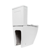 SAT Ergo WC-Kombination mit ergonomischer Sitzform und Wirbelspülung, weiß