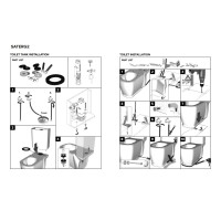 SAT Ergo WC-Kombination mit ergonomischer Sitzform und Wirbelspülung, weiß