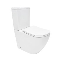 SAT Ergo WC-Kombination mit ergonomischer Sitzform und Wirbelspülung, weiß
