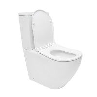 SAT Ergo WC-Kombination mit ergonomischer Sitzform und Wirbelspülung, weiß
