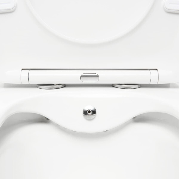 SAT Brevis Stand-Kombi-WC mit Bidetfunktion Warm- und Kaltwasser und SoftClose WC-Sitz, weiß
