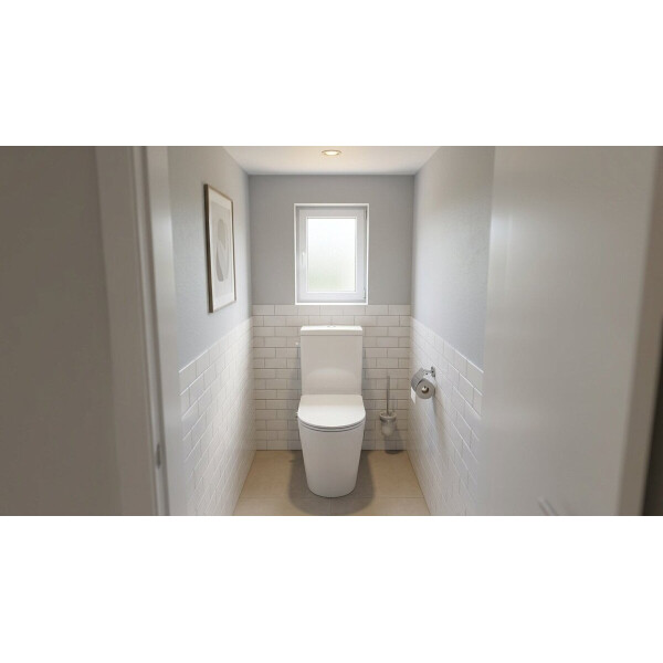 SAT Brevis Stand-Kombi-WC mit Bidetfunktion Warm- und Kaltwasser und SoftClose WC-Sitz, weiß