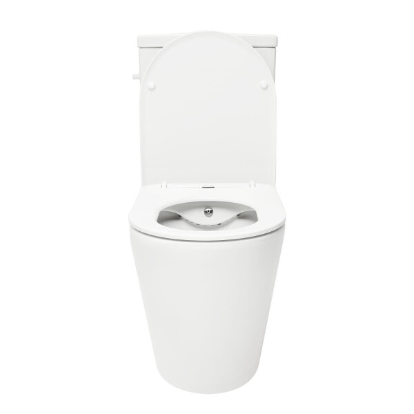 SAT Brevis Stand-Kombi-WC mit Bidetfunktion Warm- und Kaltwasser und SoftClose WC-Sitz, weiß