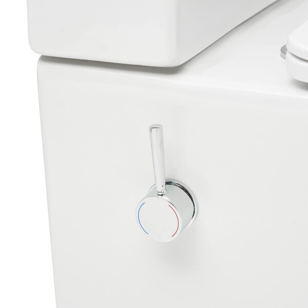 SAT Brevis Stand-Kombi-WC mit Bidetfunktion Warm- und Kaltwasser und SoftClose WC-Sitz, weiß