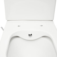 SAT Brevis Stand-Kombi-WC mit Bidetfunktion Warm- und Kaltwasser und SoftClose WC-Sitz, weiß