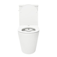 SAT Brevis Stand-Kombi-WC mit Bidetfunktion Warm- und Kaltwasser und SoftClose WC-Sitz, weiß