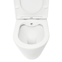 SAT Brevis Stand-Kombi-WC mit Bidetfunktion Warm- und Kaltwasser und SoftClose WC-Sitz, weiß