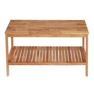 Naturel Home Holz Sitzbank mit Ablageboden 78 x 47 x 37...