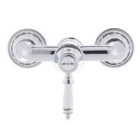 SIKO Provence Brausegarnitur-Set Retro-Duscharmatur, Handbrause und Duschschlauch, chrom