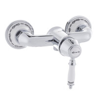 SIKO Provence Brausegarnitur-Set Retro-Duscharmatur, Handbrause und Duschschlauch, chrom
