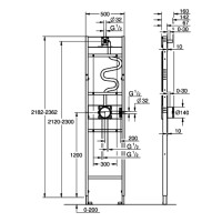 GROHE Rapido Duschrahmen für MONO Brausen vormontiertes Unterputz-Element