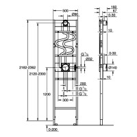 GROHE Rapido Duschrahmen für DUO Brausen vormontiertes Unterputz-Element