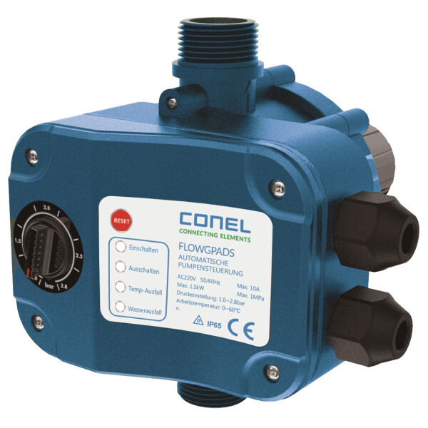 CONEL Gartenpumpen-Druckschalter 230V mit automatisch einstellbarem Druck