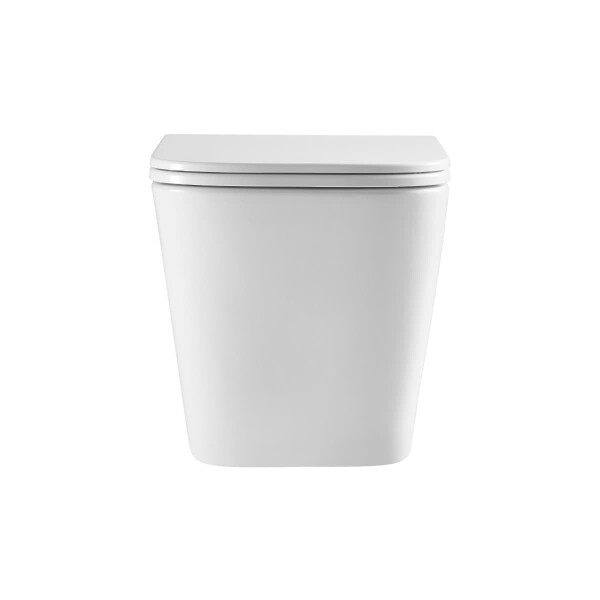 SAT B-Way Wand-WC Softclose-Sitz eckig spülrandlos Whirlflush, weiß