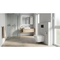 SAT B-Way Wand-WC Softclose-Sitz eckig spülrandlos Whirlflush, weiß