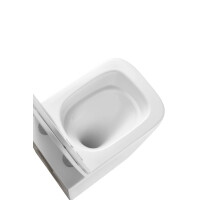 SAT B-Way Wand-WC Softclose-Sitz eckig spülrandlos Whirlflush, weiß