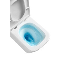 SAT B-Way Wand-WC Softclose-Sitz eckig spülrandlos Whirlflush, weiß