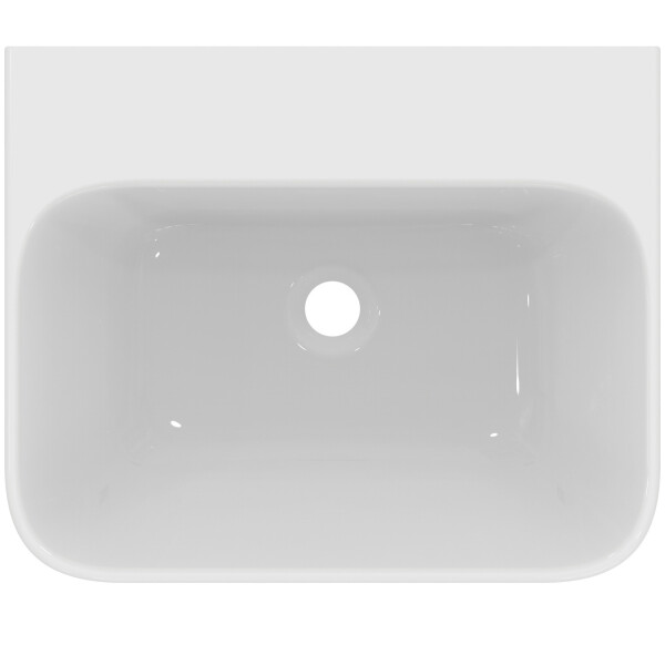 VIGOUR derby V3 plus Waschtisch 55x45 cm Weiß ohne Hahnloch und Überlauf Wandmontage