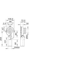 Dallmer Urinal-Absaugsiphon HL 430 Abgang DN 50 0-90 Grad verstellbar
