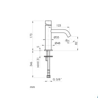 SANYCCES LOOP K ColdOpen Einhand-Waschtischbatterie 17,3 cm, schwarz metallisch